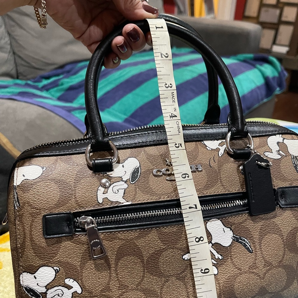 Coach Brown and Black Snoopy Satchel - Picture 3 of 12
